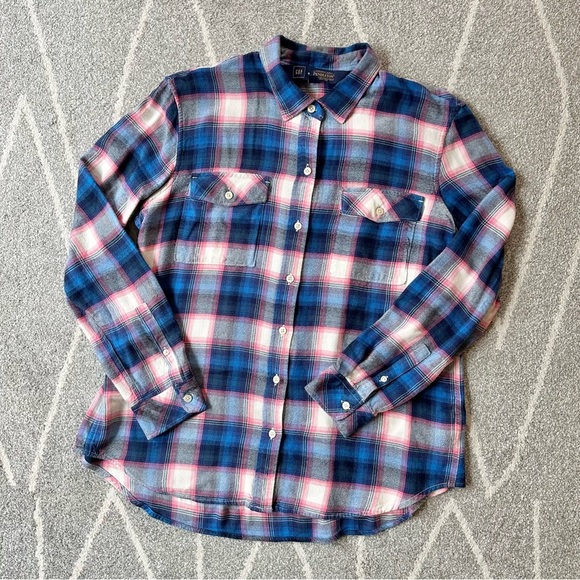 GAP + Pendleton Collab Pink and Blue Flannel Shirt - Picture 1 of 4